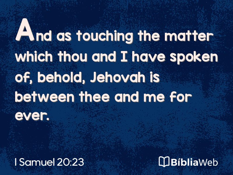 I Samuel 20:23 em imagem para compartilhar