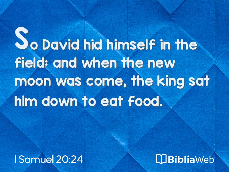 I Samuel 20:24 em imagem para compartilhar