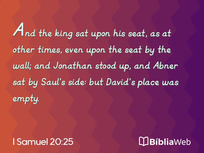 I Samuel 20:25 em imagem para compartilhar