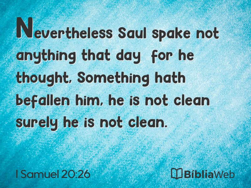 I Samuel 20:26 em imagem para compartilhar