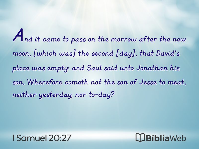 I Samuel 20:27 em imagem para compartilhar