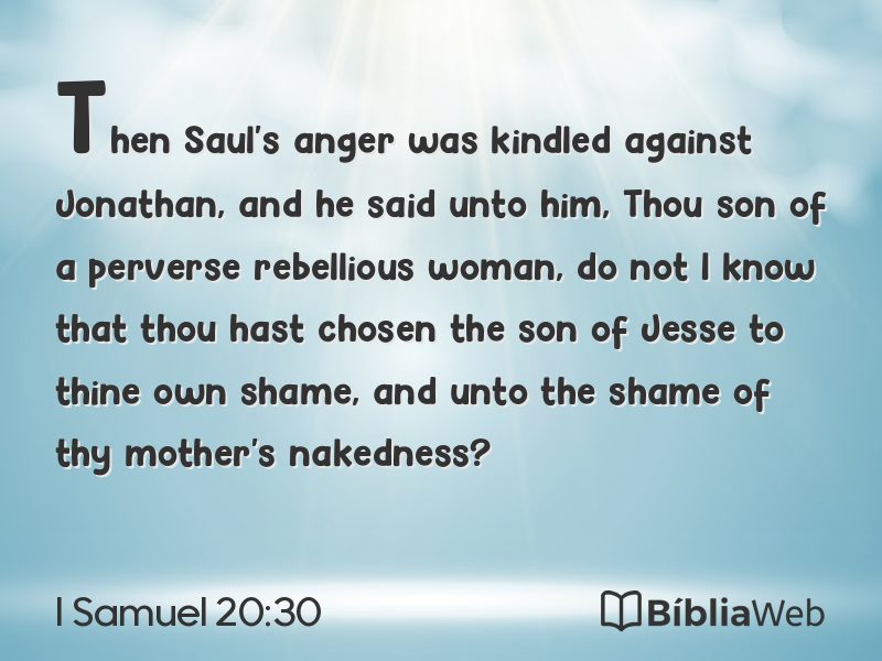 I Samuel 20:30 em imagem para compartilhar