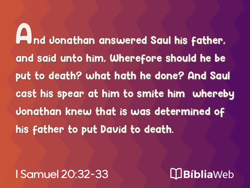 I Samuel 20:32-33 em imagem para compartilhar