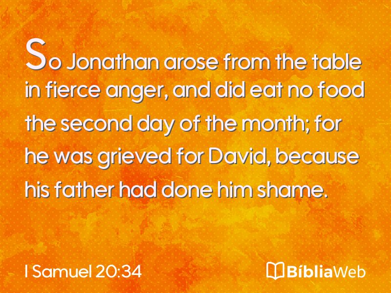 I Samuel 20:34 em imagem para compartilhar