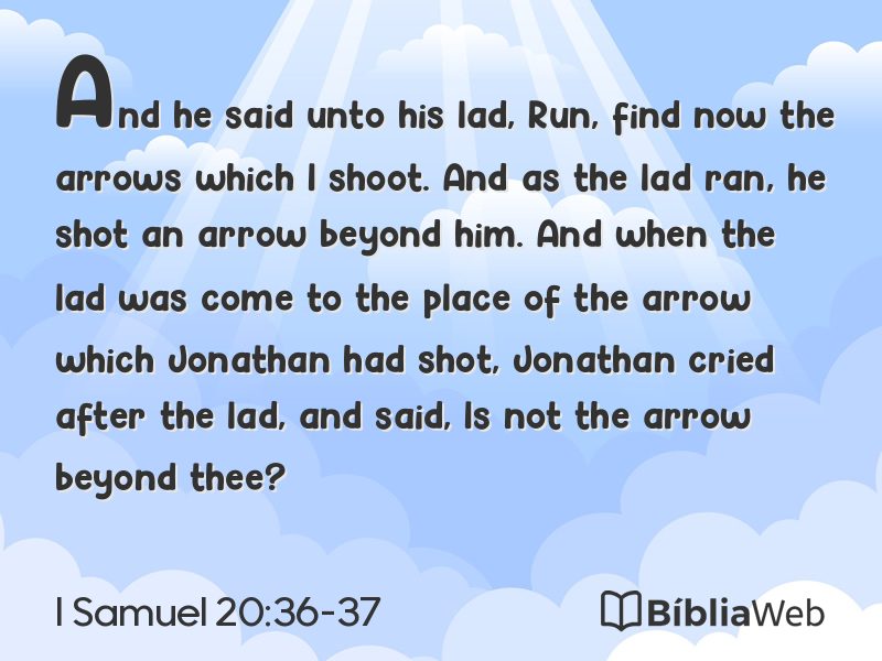 I Samuel 20:36-37 em imagem para compartilhar