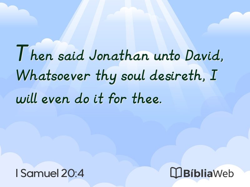 I Samuel 20:4 em imagem para compartilhar