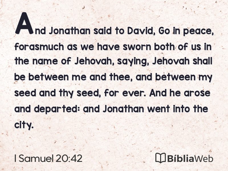 I Samuel 20:42 em imagem para compartilhar