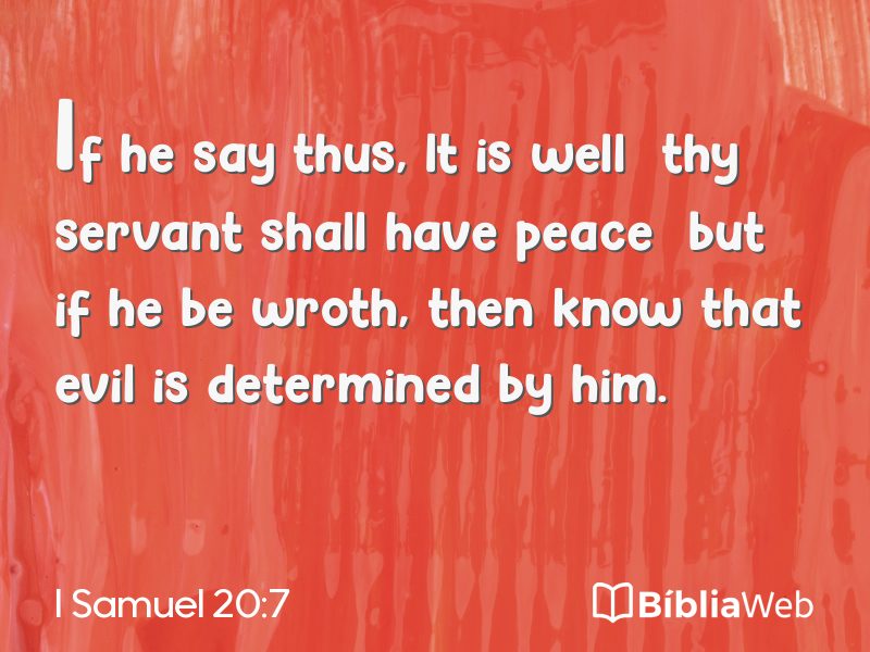 I Samuel 20:7 em imagem para compartilhar