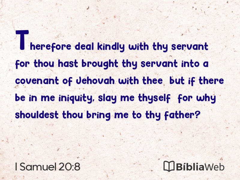 I Samuel 20:8 em imagem para compartilhar