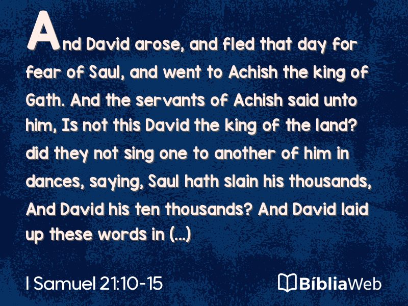 I Samuel 21:10-15 em imagem para compartilhar