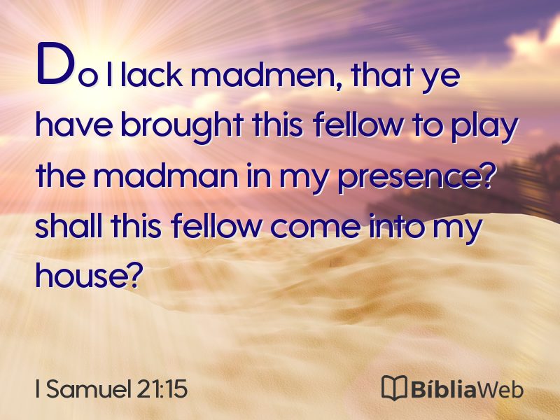 I Samuel 21:15 em imagem para compartilhar