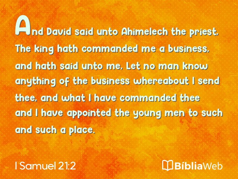 I Samuel 21:2 em imagem para compartilhar
