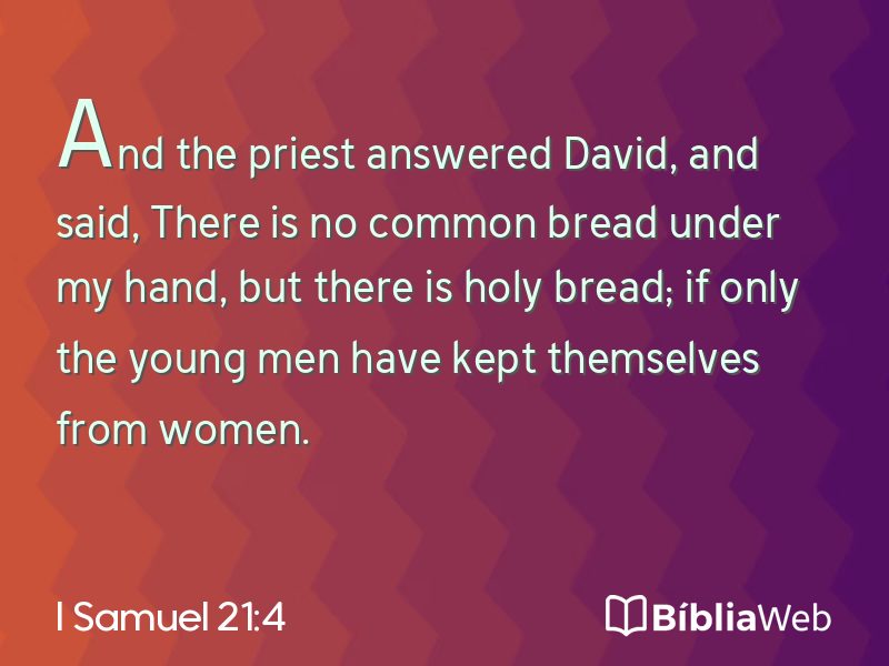 I Samuel 21:4 em imagem para compartilhar