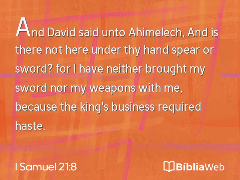 I Samuel 21:8 em imagem para compartilhar
