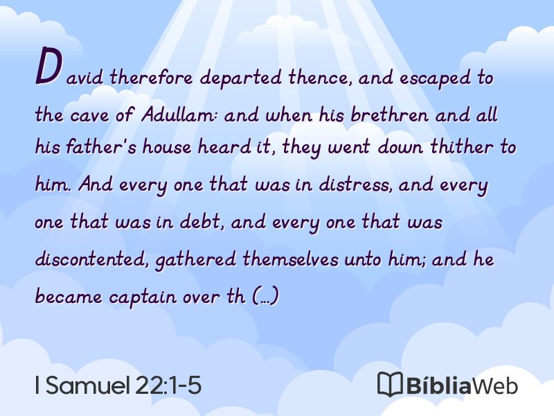 I Samuel 22:1-5 em imagem para compartilhar