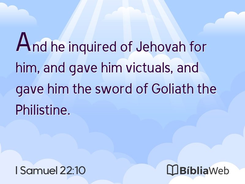 I Samuel 22:10 em imagem para compartilhar