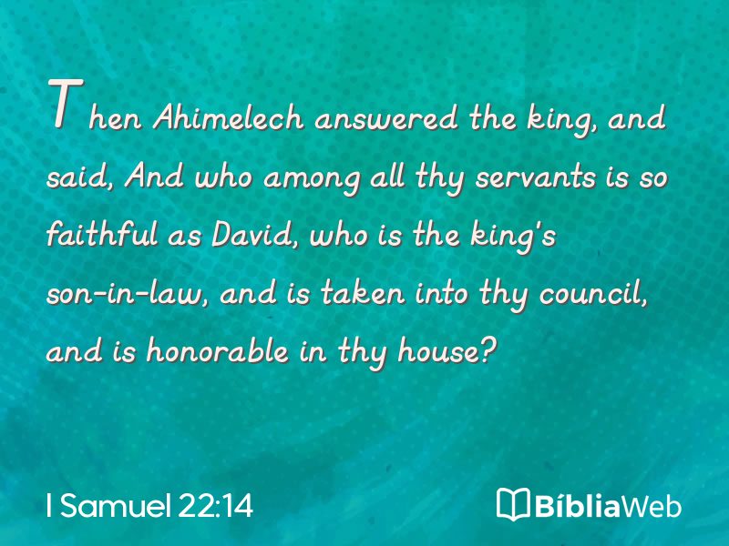 I Samuel 22:14 em imagem para compartilhar