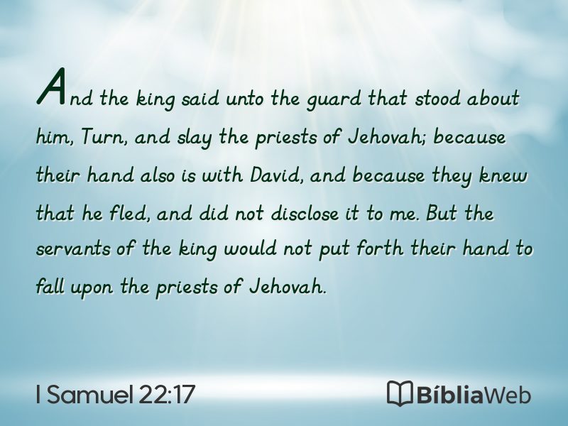 I Samuel 22:17 em imagem para compartilhar