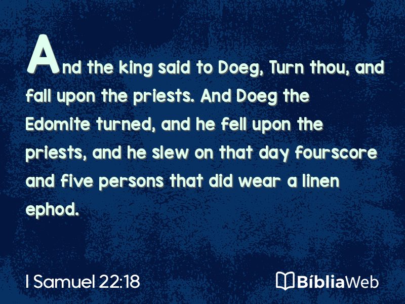 I Samuel 22:18 em imagem para compartilhar