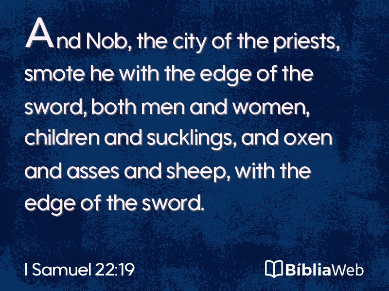 I Samuel 22:19 em imagem para compartilhar