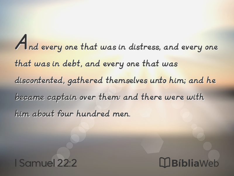 I Samuel 22:2 em imagem para compartilhar