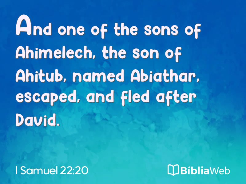 I Samuel 22:20 em imagem para compartilhar