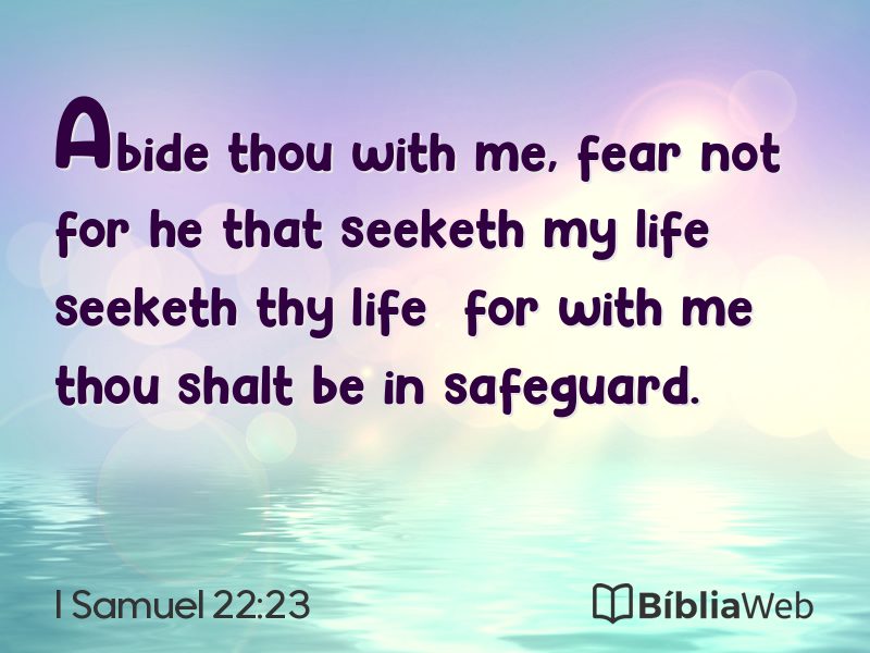 I Samuel 22:23 em imagem para compartilhar