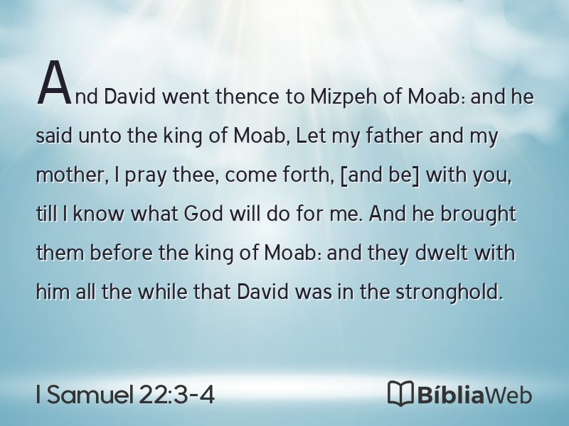 I Samuel 22:3-4 em imagem para compartilhar