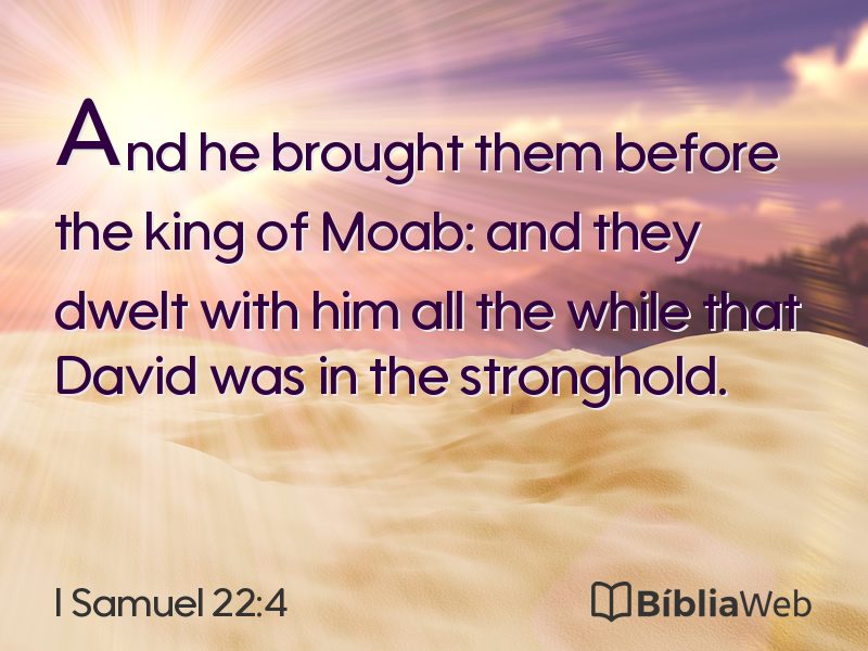 I Samuel 22:4 em imagem para compartilhar
