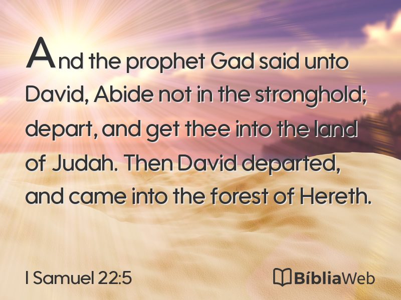 I Samuel 22:5 em imagem para compartilhar