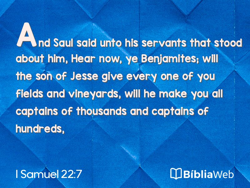 I Samuel 22:7 em imagem para compartilhar