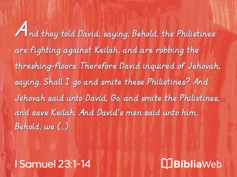 I Samuel 23:1-14 em imagem para compartilhar