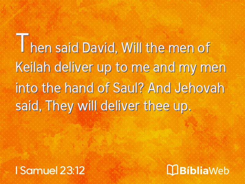 I Samuel 23:12 em imagem para compartilhar