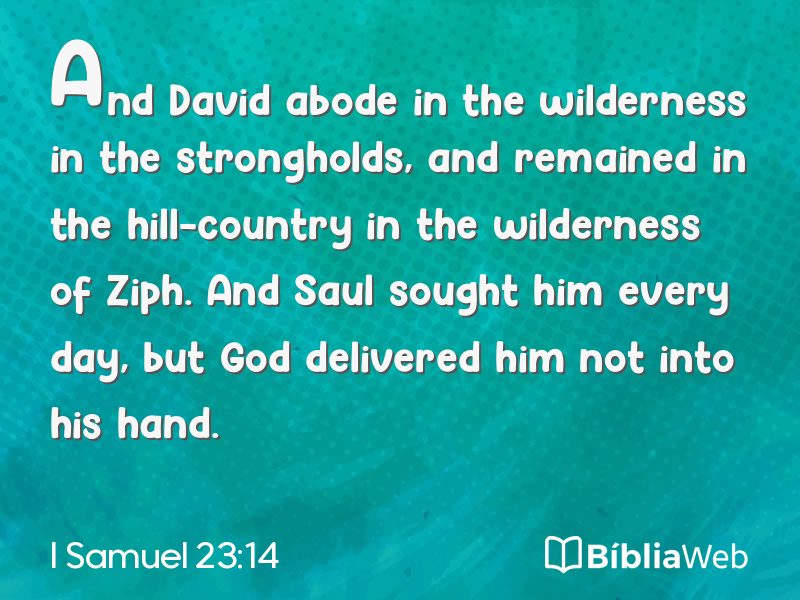 I Samuel 23:14 em imagem para compartilhar
