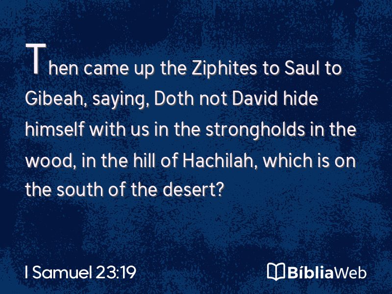 I Samuel 23:19 em imagem para compartilhar