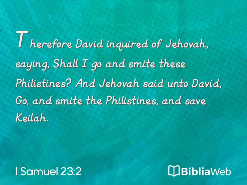 I Samuel 23:2 em imagem para compartilhar