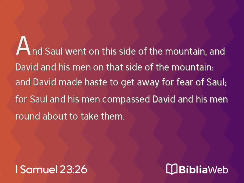 I Samuel 23:26 em imagem para compartilhar