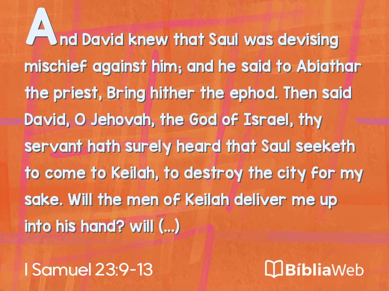 I Samuel 23:9-13 em imagem para compartilhar