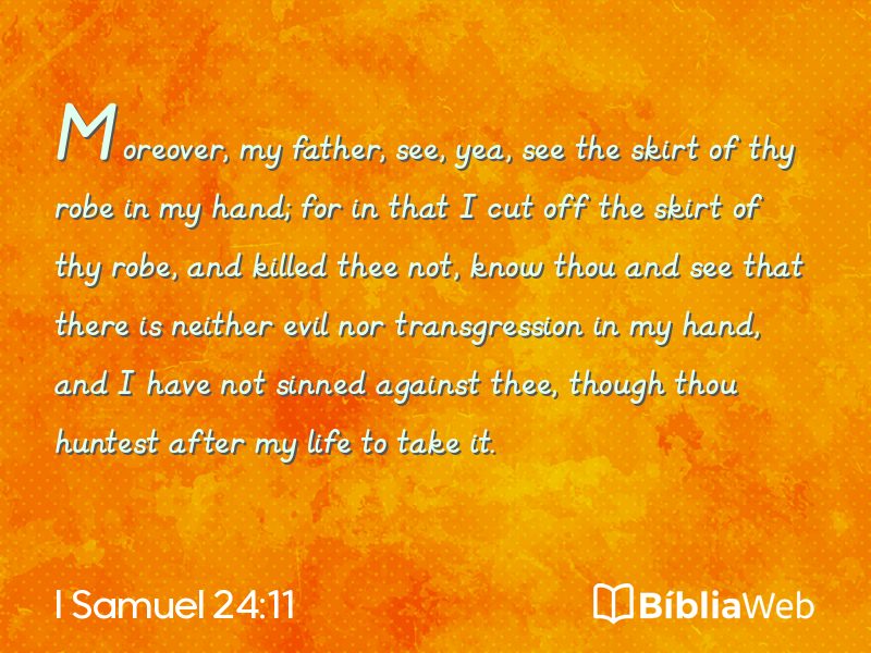 I Samuel 24:11 em imagem para compartilhar