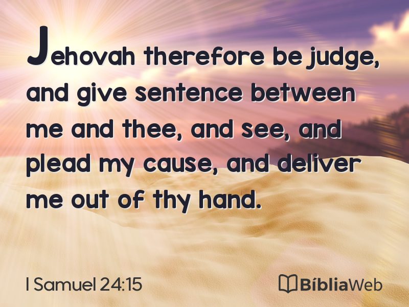 I Samuel 24:15 em imagem para compartilhar