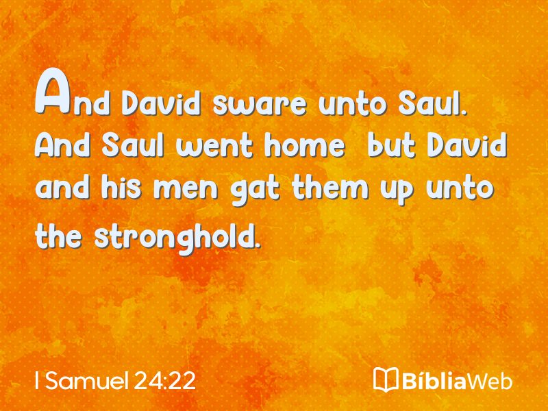 I Samuel 24:22 em imagem para compartilhar