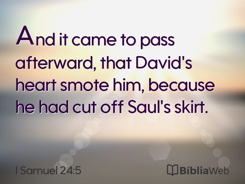 I Samuel 24:5 em imagem para compartilhar