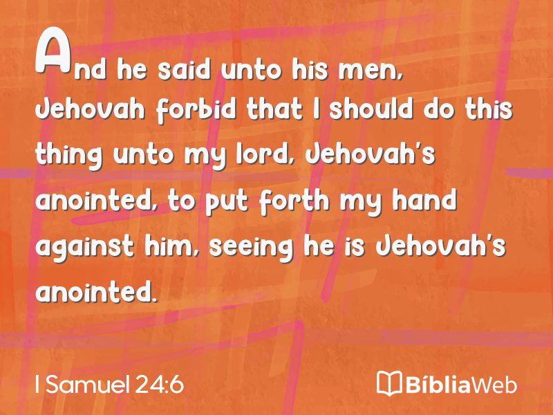 I Samuel 24:6 em imagem para compartilhar