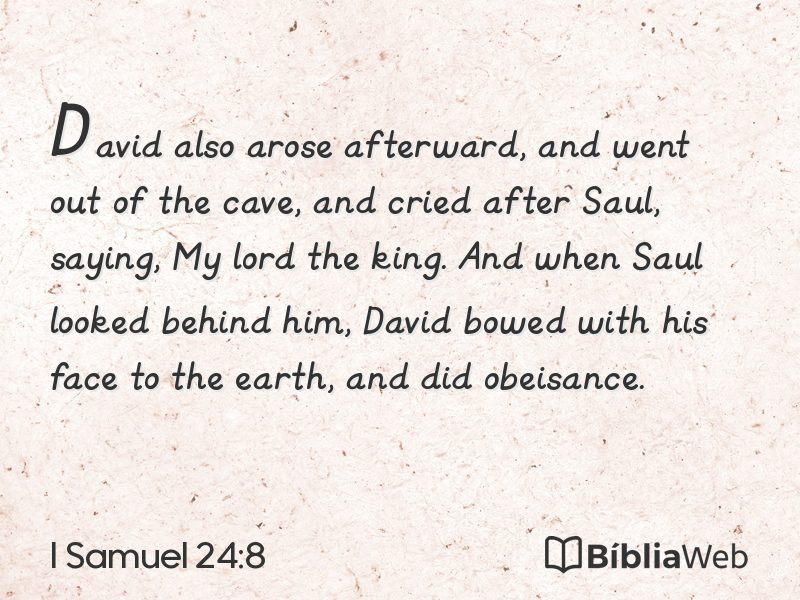 I Samuel 24:8 em imagem para compartilhar