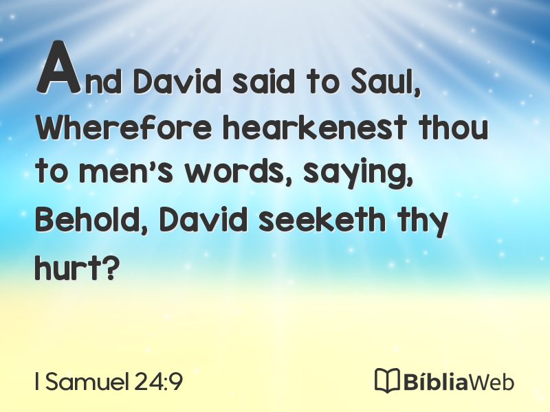 I Samuel 24:9 em imagem para compartilhar