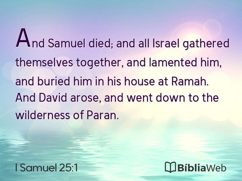 I Samuel 25:1 em imagem para compartilhar