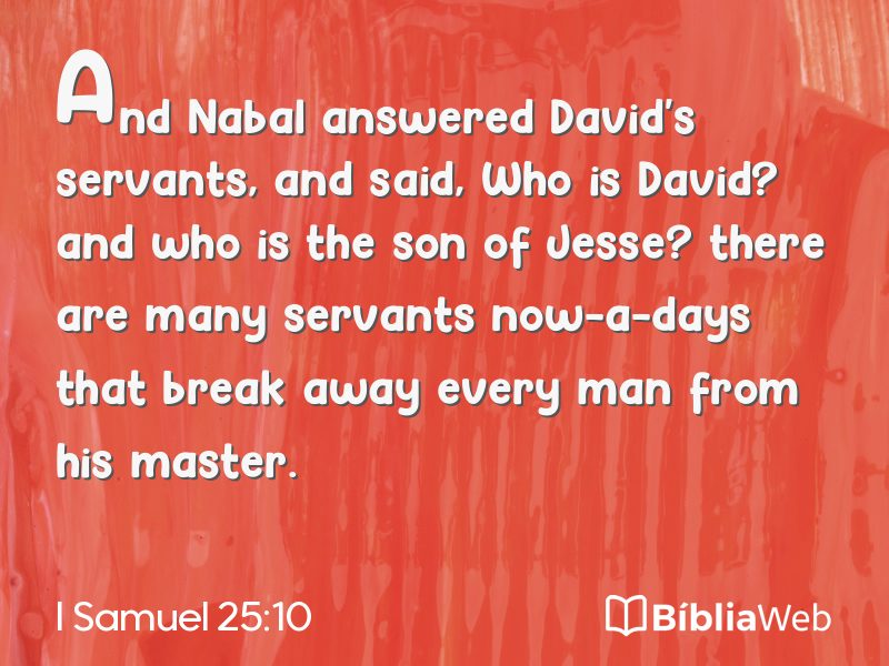 I Samuel 25:10 em imagem para compartilhar