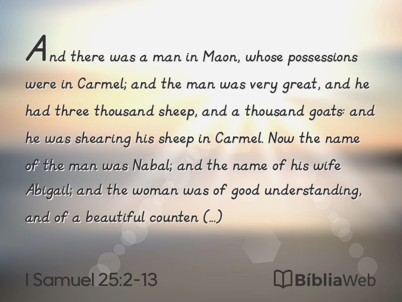 I Samuel 25:2-13 em imagem para compartilhar