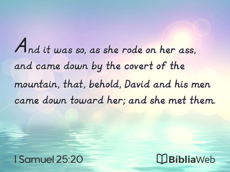 I Samuel 25:20 em imagem para compartilhar