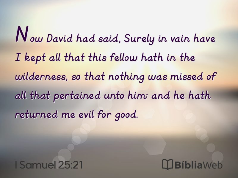 I Samuel 25:21 em imagem para compartilhar